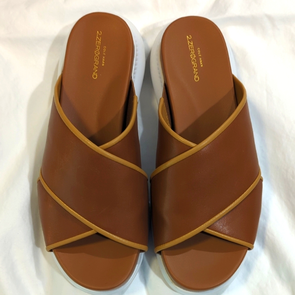 Cole Haan 2.zerogrand Women's Tan and Brown Mule Sandals Size 6